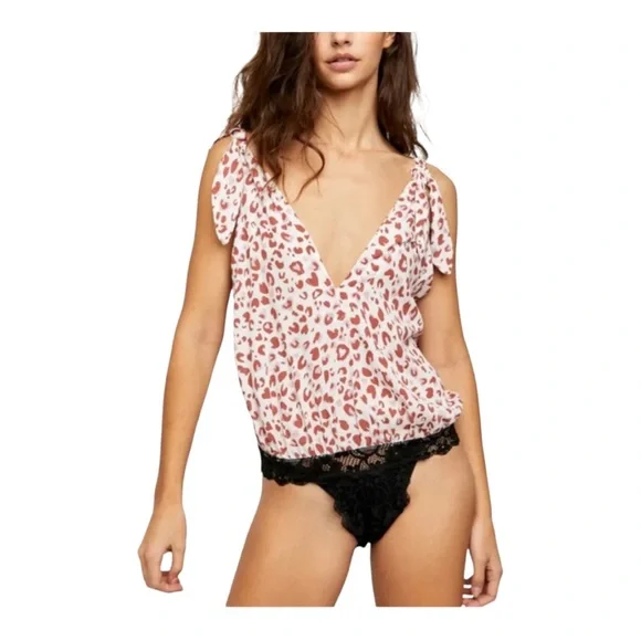 Free People Animal Print Bodysuit - Picture 3 of 7